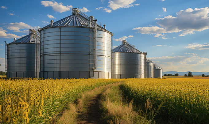 grain silos